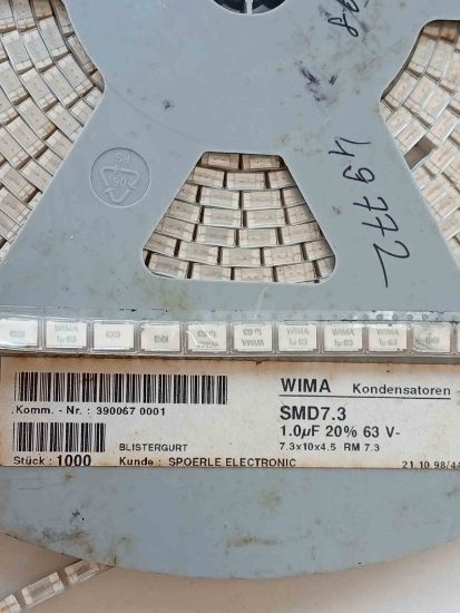 1MF 63V SMD73 WIMA KONDANSATÖR SMD resmi