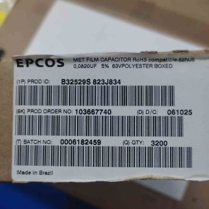  82NF 63V 5mm EPCOS POLYESTER KONDANSATÖR resmi
