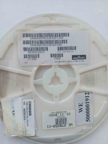 2,2NF 50V 603 MURATA SMD SERAMİK KONDANSATÖR resmi
