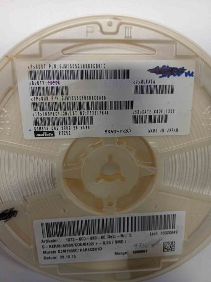 GJM1555C1H8R8CB01D 8.8PF 50V 402 COG MURATA SMD SERAMİK KONDANSATÖR resmi