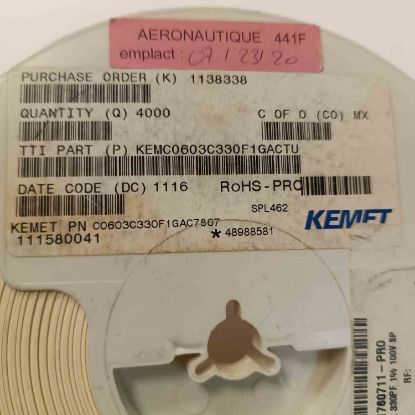 0603C0G330PF-100V 330PF 100V 603 PCE SMD SERAMİK KONDANSATÖR resmi