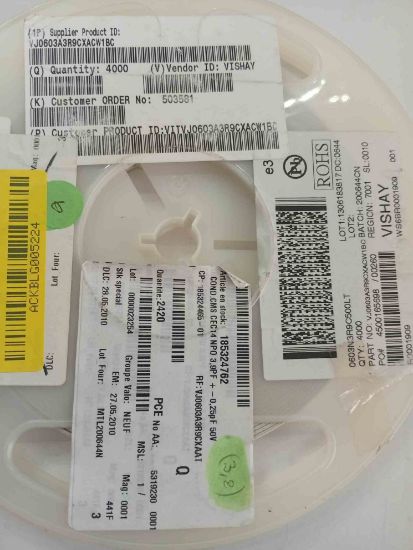VJ0603A3R9CXAAT 3.9PF-0,25PF-50V PCE resmi