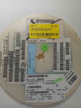 VJ0603Q1R2BXAAT 1.2PF 63V PCE SMD SERAMİK KONDANSATÖR resmi