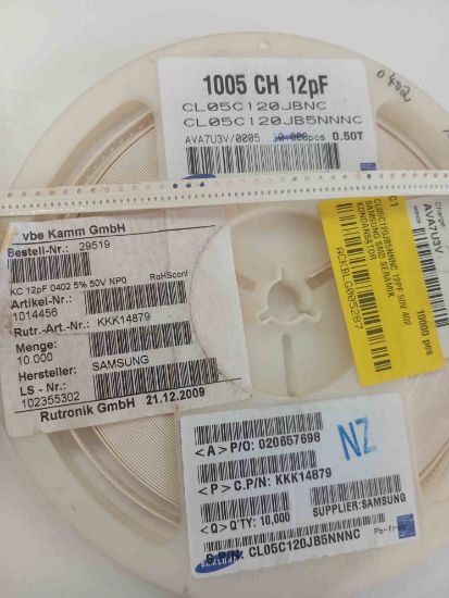 CL05C120JB5NNNC 12PF 50V 402 SAMSUNG SMD SERAMİK KONDANSATÖR resmi