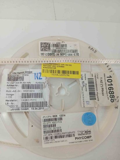 C0805JRNP09BN470 47PF 50V 805 PHYCOMP SMD SERAMİK KONDANSATÖR resmi