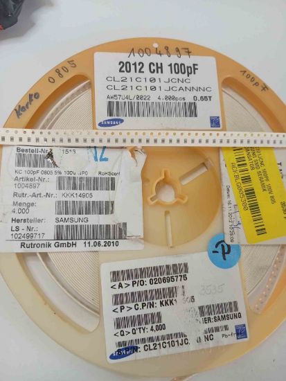 CL21C101JCNC 100PF 100V 805 SAMSUNG SMD SERAMİK KONDANSATÖR resmi