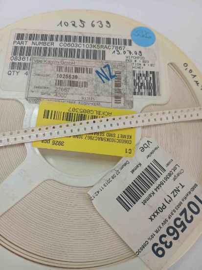 C0603C103K5RAC7867 10NF 50V 603 KEMET SMD SERAMİK KONDANSATÖR resmi