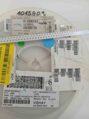 VJ0603Y152KXACW1BC 1.5NF 50V 603 VISHAY SMD SERAMİK KONDANSATÖR resmi