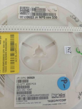 C0603JRNP00BN330 33PF 100V 603 YAGEO SMD SERAMİK KONDANSATÖR resmi