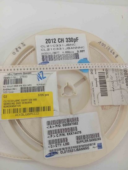 CL21C331JBNC 330PF 50V 805 SAMSUNG SMD SERAMİK KONDANSATÖR resmi