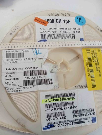 CL10C010BB8NNNC 1PF 50V 603 SAMSUNG SMD SERAMİK KONDANSATÖR resmi
