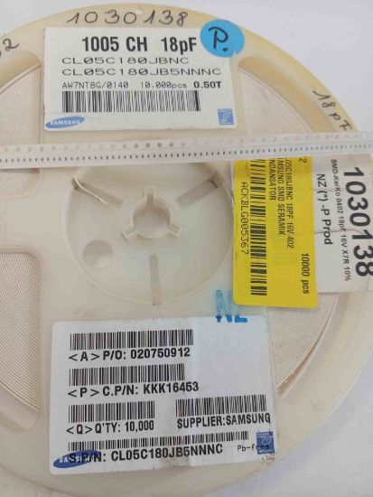 CL05C180JBNC 18PF 16V 402 SAMSUNG SMD SERAMİK KONDANSATÖR resmi