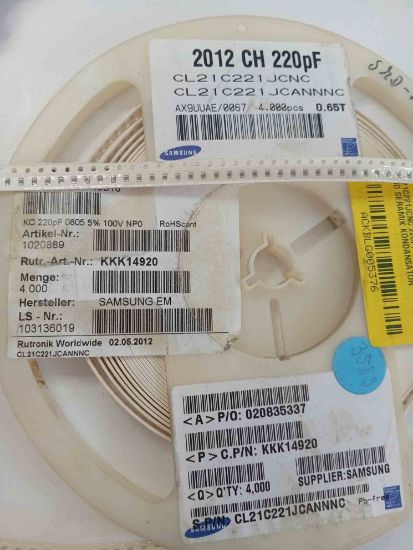CL21C221JCNC 220PF 100V SAMSUNG SMD SERAMİK KONDANSATÖR resmi