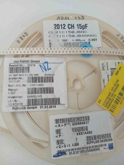 CL21C150JBNC 15PF 50V 805 SAMSUNG SMD SERAMİK KONDANSATÖR resmi