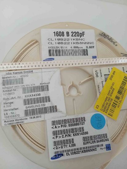 CL10B221KBNC 220PF 50V 603 SAMSUNG SMD SERAMİK KONDANSATÖR resmi