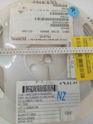 VJ0805A151JXACW1BC 150PF 50V 805 VISHAY SMD SERAMİK KONDANSATÖR resmi