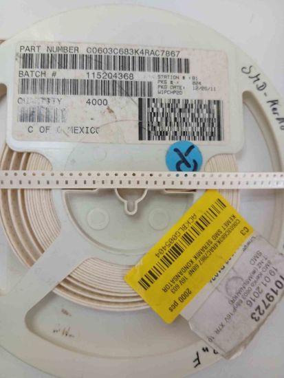 C0603C683K4RAC7867 68NF 16V 603 KEMET SMD SERAMİK KONDANSATÖR resmi