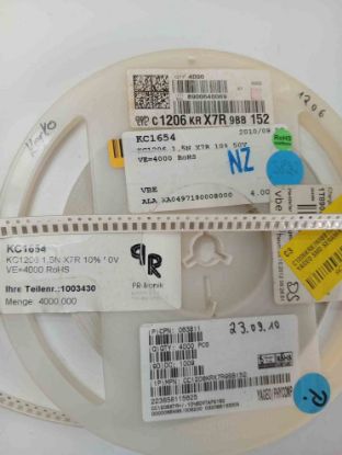 C1206KRX7R9BB152 1.5NF 50V 1206 YAGEO SMD SERAMİK KONDANSATÖR resmi