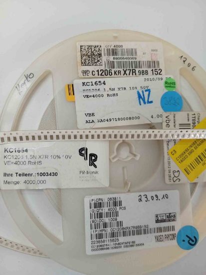 C1206KRX7R9BB152 1.5NF 50V 1206 YAGEO SMD SERAMİK KONDANSATÖR resmi