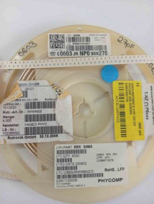 C0603JRNP09BN270 27PF 50V 603 PHYCOMP SMD SERAMİK KONDANSATÖR resmi
