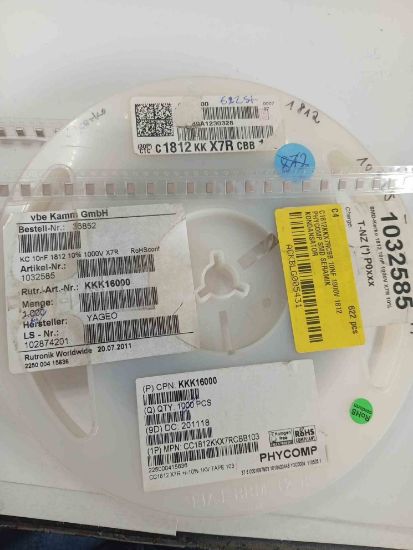C1812KKX7RCBB 10NF 1000V 1812 PHYCOMP SMD SERAMİK KONDANSATÖR resmi