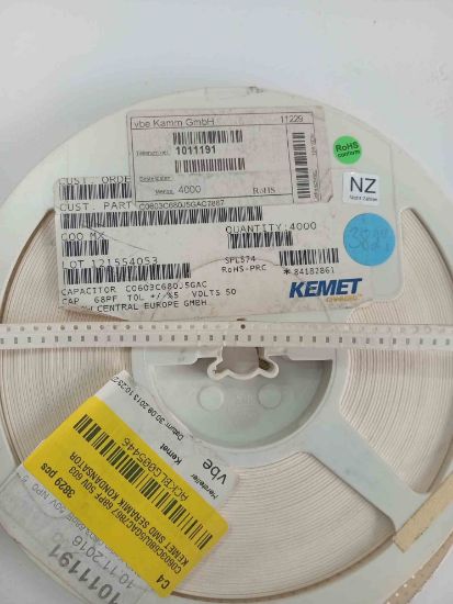 C0603C680J5GAC7867 68PF 50V 603 KEMET SMD SERAMİK KONDANSATÖR resmi