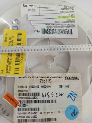 VJ0805A330JXACW1BC 33PF 50V 805 VISHAY SMD SERAMİK KONDANSATÖR resmi