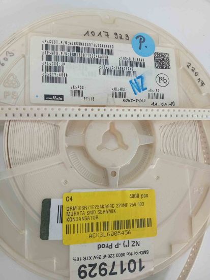 GRM188R71E224KA88D 220NF 25V 603 MURATA SMD SERAMİK KONDANSATÖR resmi