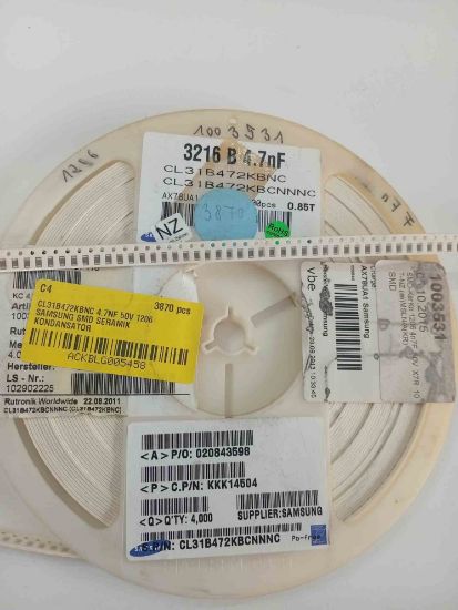 CL31B472KBNC 4.7NF 50V 1206 SAMSUNG SMD SERAMİK KONDANSATÖR resmi