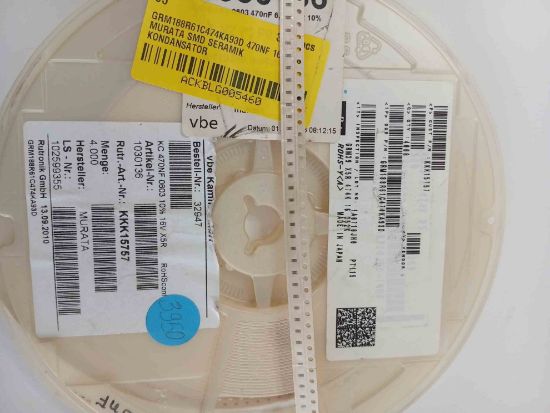 GRM188R61C474KA93D 470NF 16V 603 MURATA SMD SERAMİK KONDANSATÖR resmi