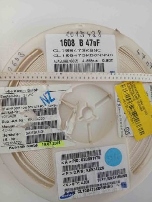 CL10B473KBNC 47NF 50V 603 SAMSUNG SMD SERAMİK KONDANSATÖR resmi