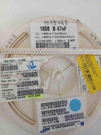 CL10B473KBNC 47NF 50V 603 SAMSUNG SMD SERAMİK KONDANSATÖR resmi