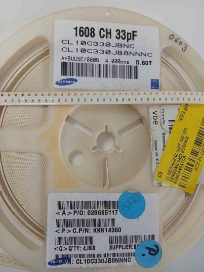 CL10C330JBNC 33PF 50V 603 SAMSUNG SMD SERAMİK KONDANSATÖR resmi
