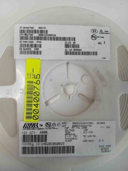 08051C222KAT2A 2.2NF 100V 805 AVX SMD SERAMİK KONDANSATÖR resmi
