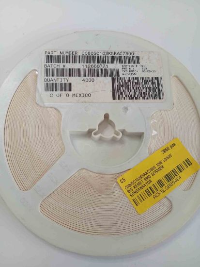 C0805C103K5RAC7800 10NF 50/63V 805 KEMET SMD SERAMİK KONDANSATÖR resmi
