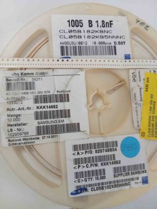 CL05B182KBNC 1.8NF 50V 402 SAMSUNG SMD SERAMİK KONDANSATÖR resmi