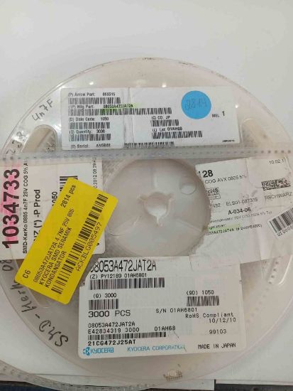 08053A472JAT2A 4.7NF 25V 805 KYOCERA SMD SERAMİK KONDANSATÖR resmi