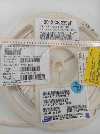 CL21C221JCNC 220PF 100V 805 SAMSUNG SMD SERAMİK KONDANSATÖR resmi