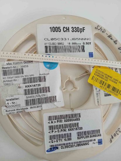 CL05C331JB5NNNC 330PF 50V 402 SAMSUNG SMD SERAMİK KONDANSATÖR resmi