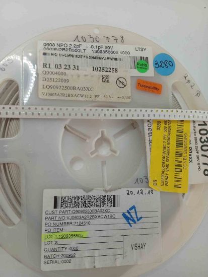 VJ0603A2R2BXACW1BC 2.2PF 50V 603 VISHAY SMD SERAMİK KONDANSATÖR resmi