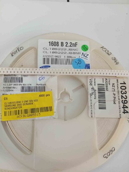 CL10B222JBNC 2.2NF 50V 603 SAMSUNG SMD SERAMİK KONDANSATÖR resmi