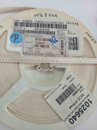 C0603C101J5GAC7867 100PF 50V 603 KEMET SMD SERAMİK KONDANSATÖR resmi