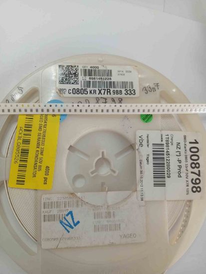 C0805KRX7R9BB333 33NF 50V 805 YAGEO SMD SERAMİK KONDANSATÖR resmi