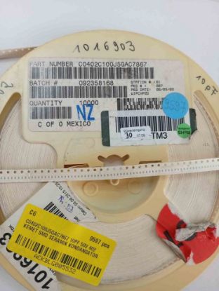 C0402C100J5GAC7867 10PF 50V 402 KEMET SMD SERAMİK KONDANSATÖR resmi