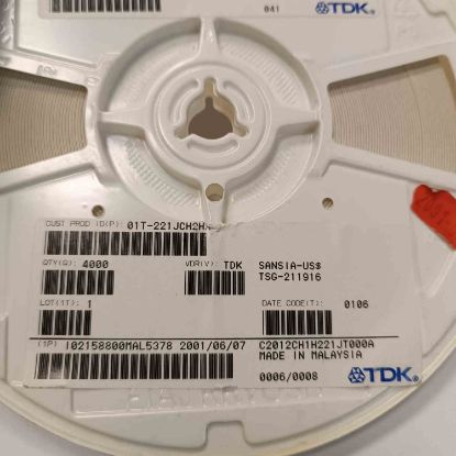 C2012CH1H221JT000A 220PF 50V 805 TDK SMD SERAMİK KONDANSATÖR resmi