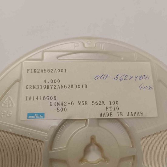 GRM42-6W5R562K100-500 5.6NF 100V 1206 MURATA SMD SERAMİK KONDANSATÖR resmi