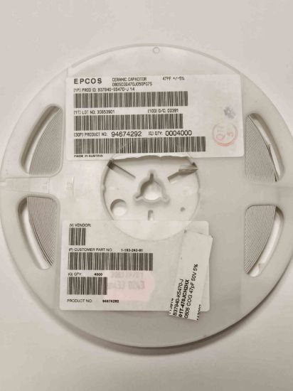 B37940-S5470-J14 47PF 50V 805 EPCOS SMD SERAMİK KONDANSATÖR resmi