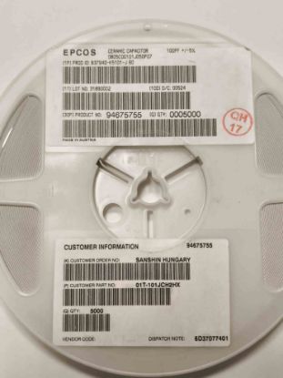 B37940-K5101-J60 100PF 50V 805 EPCOS SMD SERAMİK KONDANSATÖR resmi