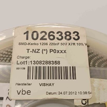 VJ1206Y224KXATW1BC 220NF 50V 1206 VISHAY SMD SERAMİK KONDANSATÖR resmi