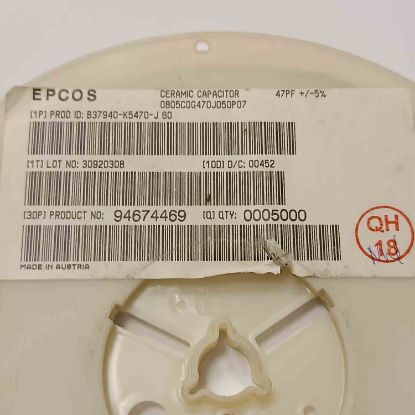 B37940-K5470-J 47PF 50V 805 SMD SERAMİK KONDANSATÖR resmi